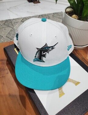 Florida Marlins 59FIFTY White/Teal 1997 World Series Cooperstown Collection
